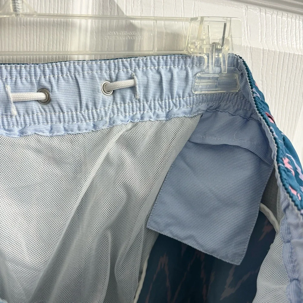 Bonobos Swim Shorts Blue Chevron Trunks Men’s Small 9” Inseam